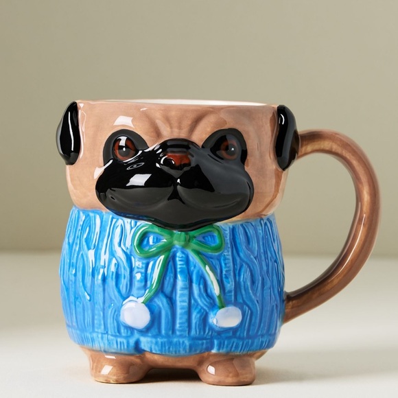 Anthropologie Other - Anthropologie Peluche Pet Stoneware Mug- Pug